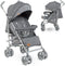 Lionelo Irma - Buggy - Wandelwagen- Lichte 7kg - tot 15 kg - Geveerde wielen - 360° - tot 5 jaar - Opbergmand - Verstelbare handgreep - Snel inklapsysteem - Compact formaat
