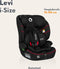 Lionelo Levi - i-Size Autostoeltje - Groep 1-2-3 - 5-punts gordel - 76-150cm 9-36kg - Memory Foam - Versterkte hoofdsteun
