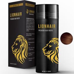 LIONHAIR® Haarpoeder Premium Keratine Haarvezels - Verbergt Haaruitval In Seconden - Volume Poeder Voor Mannen & Vrouwen – 27gr – MEDIUM BRUIN®