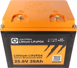 LIONTRON LiFePO4 batterij Smart BMS 25.6V, 20Ah - volledige vervanging voor 24 volt loodbatterijen