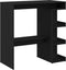 vidaXL - Zwart - Eiken - Bartafel - met - Opslagrek, - 100x50x101.5 - cm