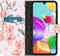 iMoshion Hoesje Geschikt voor Samsung Galaxy A41 Hoesje Met Pasjeshouder - iMoshion Design Softcase Bookcase - Wit / Roze / Blossom Watercolor