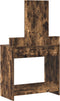 vidaXL - Kaptafel - met - lades - - - Gerookt - eiken, - 79x41x140 - cm