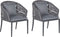 LIPARI - Tuinstoel set van 2 - Grijs - Aluminium