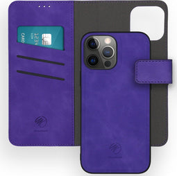 iMoshion Hoesje Geschikt voor iPhone 13 Pro Max Hoesje Met Pasjeshouder - iMoshion Uitneembare 2-in-1 Luxe Bookcase - Paars