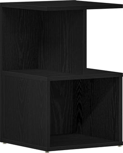 vidaXL - Nachtkastje - Zwart - Eiken - 35x35x55 - cm - Bewerkt - Hout