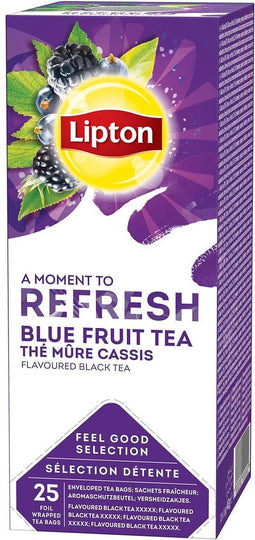 Lipton Feel Good Selection Blue Berries Tea - Zwarte Thee Blauwe Bes & Bramen - 6 x 25 theezakjes - voordeelverpakking