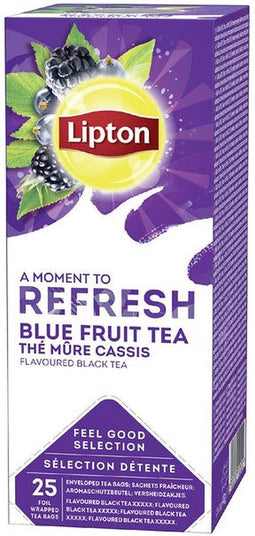 Lipton Feel Good Selection Blue Berries Tea - Zwarte Thee Blauwe Bes & Bramen - 6 x 25 theezakjes - voordeelverpakking