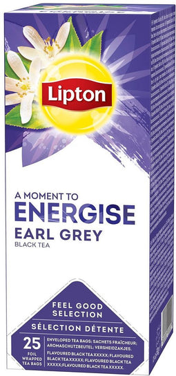 Lipton Feel Good Selection Earl Grey - Zwarte Thee Earl Grey - 6 x 25 theezakjes - voordeelverpakking