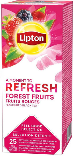 Lipton Feel Good Selection Forest Fruit Tea - Zwarte Thee Bosvruchten - 6 x 25 theezakjes - voordeelverpakking