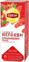 Lipton Feel Good Selection Strawberry Tea - Zwarte Thee Aardbei - 6 x 25 theezakjes - voordeelverpakking