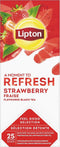 Lipton Feel Good Selection Strawberry Tea - Zwarte Thee Aardbei - 6 x 25 theezakjes - voordeelverpakking