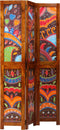 vidaXL - Kamerscherm - 3 - Panels - Honingbruin - 35x1.5x160 - cm - Massief - Acaciahout