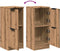 vidaXL - Dressoir - 30x30x70 - cm - bewerkt - hout - artisanaal - eikenkleur