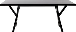 LISALA - Eettafel - Zwart - 100 x 180 cm - MDF