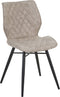 LISLE - Eetkamerstoel - Beige - Polyester