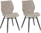 LISLE - Eetkamerstoel - Beige - Polyester