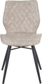 LISLE - Eetkamerstoel - Beige - Polyester