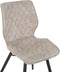 LISLE - Eetkamerstoel - Beige - Polyester