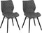 LISLE - Eetkamerstoel - Grijs - Polyester