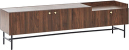 LISMORE - TV-meubel - Donkerhout - Vezelplaat