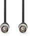 Nedis CVGL01000BK20 - Kabel BNC-BNC - 200 cm - Zwart
