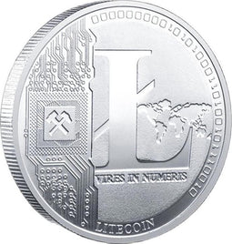 Litecoin zilver - cryptotoken - fysieke munt