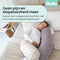 Litollo® Zwangerschapskussen (J-vorm) - Zijslaapkussen - Voedingskussen - Lichaamskussen - Body pillow - 145cm - Afneembare hoes - Grijs