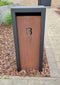 Litru Combo Corten/RAL 9005 Lengte: 400 Breedte: 300 Hoogte:1000