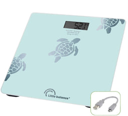 Little Balance Turtles Aqua USB-R BLAUW personenweegschaal