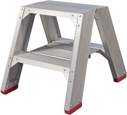 Little Jumbo 4741000202 SuperPRO Dubbele trap - Aluminium - 2 x 2 treden - max. werkhooogte 2.45 m.