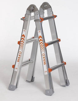 Little Jumbo Waku Model 0 Telescopische vouwladder - max. werkhoogte 3.48m - 4x3 sporten