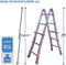 Little Jumbo Waku Model 0 Telescopische vouwladder - max. werkhoogte 3.48m - 4x3 sporten