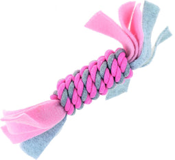 Little rascals puppy flostouw spoel met fleece roze - Default Title