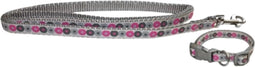 Little Rascals Puppy Halsband met Lijn - Roze - 22.5/36 cm