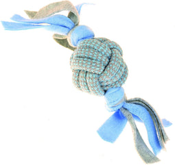 Little rascals puppy touwbal tugger met fleece blauw - Default Title