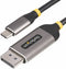 Startech.com 3m USB-C naar DisplayPort Adapter Kabel - 8K 60Hz 4K 144Hz HDR10 - Grijs Zwart