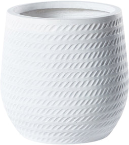 LIVADIA - Bloempot - Off-white - 27 cm - Vezelklei