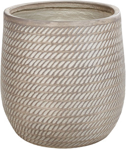 LIVADIA - Bloempot - Taupe - 39 cm - Vezelklei