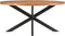 Livingfurn - Bartafels Sturdy Oval Bar 200cm - Mangohout / Gecoat Staal