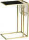 Livingfurn - Bijzettafel Djura Zwart Brass - Marmer - 30x45x65