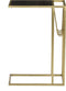 Livingfurn - Bijzettafel Djura Zwart Brass - Marmer - 30x45x65