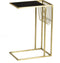 Livingfurn - Bijzettafel Djura Zwart Brass - Marmer - 30x45x65