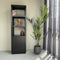 Livingfurn - Boekenkast Jaxx Black 60cm - Mangohout