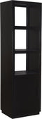 Livingfurn - Boekenkast Jaxx Black 60cm - Mangohout