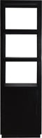 Livingfurn - Boekenkast Jaxx Black 60cm - Mangohout