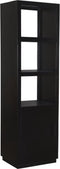 Livingfurn - Boekenkast Jaxx Black 60cm - Mangohout