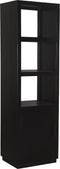 Livingfurn - Boekenkast Jaxx Black 60cm - Mangohout