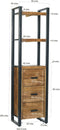 Livingfurn - Boekenkasten Nairobi - 3 laden - 200cm - Mangohout