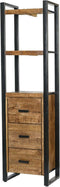 Livingfurn - Boekenkasten Nairobi - 3 laden - 200cm - Mangohout
